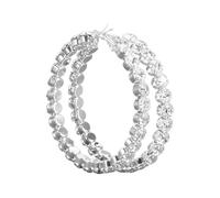 Pince Cintreuse Pincettes Baguier Kits Women Filled With Stones | Earring | 25mm Silver Earrings For Women Trousse Pince Petite Fabrication Bijoux (Silver, One Size)