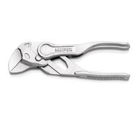 Knipex Pince-clé XS 86 04 100 BK – pince et clé à la fois, 100 mm chromée, surface rugueuse