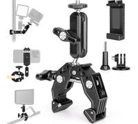 Pince Cold Shoe 1/4"" Universelle - Support pour GoPro, Smartphones et Caméras sur Trépieds