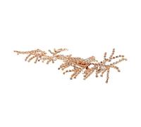 Pince Côté Mariée en Cristaux, Barrette de Mariage Élégante Dorée | Alliage de Zinc, Finition Scintillante, Style Sophistiqué, pour Occasions Spéciales, Brides et Femmes