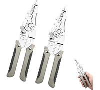 Pince coupante de câble multifonctionnelle, pince à dénuder et à sertir, outil professionnel de dénudage de fil robuste, dénudeur de fil et outil de sertissage for dénuder, couper et sertir/2024, nouv