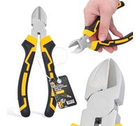 Pince Coupante de Côté 180 mm électricien Tenaille Latérale Coupe-Câbles Dénudeur de Fils Pince de Précision pour Acier avec Poignée Antidérapante