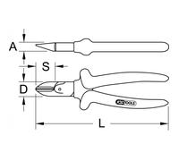 Pince coupante de côté isolée, L.175 mm KSTOOLS - 1121288