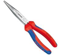 KNIPEX 26 12 200 SB Pince demi-ronde avec tranchant (pince bec de cigogne) avec poignées Confort atramentisée noire 200 mm