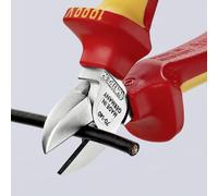 Knipex Pince coupante de côté chromée isolées par gaines bi-matière, certifiées VDE 140 mm, 70 06 140