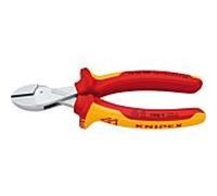 Knipex X-Cut® Pince coupante de côté à forte démultiplication chromée, isolées par gaines bi-matière, certifiées VDE 160 mm 73 06 160
