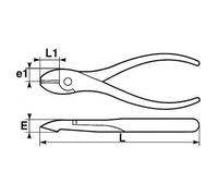 PINCE COUPANTE DIAGONALE ISOLEE 185 MM SAM - 232-18TI