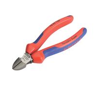 Knipex Pince coupante de côté noire atramentisée, avec gaines bi-matière 140 mm (carte LS/blister) 70 02 140 SB