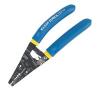 KLEIN TOOLS Pince à dénuder - Nez dentelé à forte prise en main - Poignée confortable avec verrou 11055 - Bleu - 10-18 AWG - Solide - 12 à 20 AWG