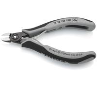 Pince coupante latérale électronique de précision L.125mm facette oui, très petite pol.ESD KNIPEX