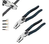 Pince coupante multifonction 9 en 1 avec mécanisme à levier, poignée ergonomique pour le bricolage et les travaux électriques (2)
