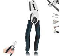 Pince coupante multifonction 9 en 1 de qualité industrielle, pince à arracher les ongles, coupe-fil, dénudeuse, pince à sertir, extracteur avec effet de levier composé, pour réparation à domicile
