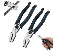 Pince coupante multifonction de qualité industrielle, pince multifonction 9 en 1, extracteur d'ongles/coupe-fil/dénudeuse/pince à sertir, design à effet de levier à action composée, outil de coupe