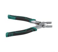 Pince coupante multifonction pour électricien de 22,9 cm avec mâchoires en acier au chrome vanadium trempé offrant une forte force de coupe pour dénuder, sertir et tordre les fils (C)