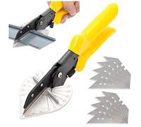 Pince coupante pour joint d'étanchéité Multi-angles,Pince pour coupes obliques pour profilés en plastique et en caoutchouc,Joint de cisaillement,Multi-Angle pour coupe-bordure-avec lot de 10 lames