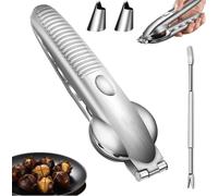 Pince Coupe Chataigne Inoxydable Coupe Chataigne Envoyer Aiguille à Crabe, Protège-Doigts Pince à Châtaignes Coupe Chataigne Ouvre Chataigne Pince Chataigne Casse Noisette pour Châtaignes Pacanes