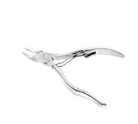 Pince coupe-ongles professionnelle en acier épais et robuste, idéale pour couper les cuticules et les ongles des pieds, argentée