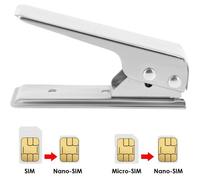 Pince Coupeur carte-nano sim et Micro-SIM + Adaptateur nano-Sim / micro-Sim Blanc