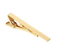 Pince Cravate Homme 2 pièces pinces à cravate épingle à cravate for hommes ton métal Simple barre fermoir pratique cravate accessoires fermoir épingles à cravate for hommes pinces à collier(Gold,L)