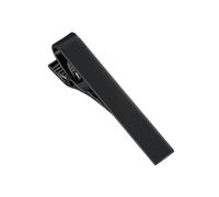 Pince Cravate Homme 2 pièces pinces à cravate épingle for hommes ton métal Simple barre fermoir pratique accessoires épingles for collier(Black,S)