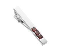 Pince Cravate Homme Pince à cravate en cuivre lisse bleu rouge noir cristal for hommes, vêtements de travail d'affaires, accessoires for vêtements(Red)