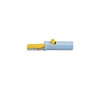 Pince crocodile 6 A jaune SKS Hirschmann 930126103 Plage de serrage max.: 6 mm Longueur: 53 mm