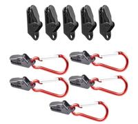 Pince Crocodile Anti-vent pour Bâche de Tente, Lot de 10 Set de Pièces Noir