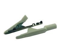 Pince crocodile miniature 8 A blanc SKS Hirschmann 930318107 Plage de serrage max.: 4 mm Longueur: 41.5 mm