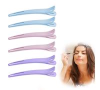 Pince Crocodile Cheveux Femme, Antidérapante, 6pcs Pince Crocodile Cheveux Femme, Antidérapante, Sans Trace, Pour Sectionnement Coupe, Pince à Cheveux à Bec de Canard Pratiques, Pince Cheveux Coiffeur
