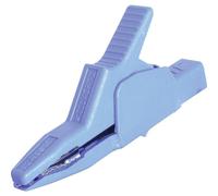Pince crocodile de sécurité SKS Hirschmann AK 2 B 2540 I enfichable 4 mm CAT II 1000 V bleu