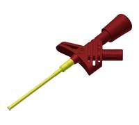 Pince crocodile de sécurité SKS Hirschmann KLEPS 1600 enfichable 2 mm CAT II rouge