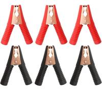 Pince Crocodile en Cuivre 6PC Pinces Crocodiles de Batterie de Voiture Pinces de Batterie pour Voitures Camions Bateaux etc