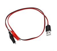 Pince crocodile en cuivre de 60 cm pour test de circuit électronique avec clips sécurisés enveloppés de vinyle et conducteur en cuivre à faible résistance pour des résultats fiables