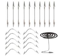 Pince Crocodile En Fil Métallique Robuste - Pince Souple en Métal à Longue Portée - 20x Longues Tiges Souples Porte-Notes pour Mariage, Photos, Affichage et Organisation