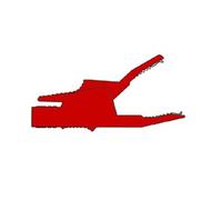 Pince crocodile isolee 4mm 34a - rouge (ak2b 2540)