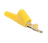 Pince crocodile lvifloae, pince de test de communication télécom, lit d'aiguille, batterie voiture ns dénudage, test télécommunication avec aiguille, ouverture 25 mm (Jaune)