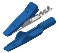 Pince crocodile miniature 8 A bleu SKS Hirschmann 930318102 Ouverture des mâchoires (max.): 4 mm Longueur: 41.5 mm 1 pc(