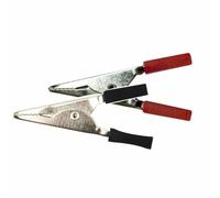 Pince crocodile noire de 4,2 cm, idéale pour fixer les câbles et les composants dans les projets électroniques et de bricolage.