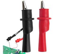 Pince crocodile universelle pour fils de test, pinces crocodile 2 pièces pour fils de test, pince crocodile crocodile, sonde de test isolée, sondes de test à pince crocodile pour tests électriques