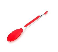 Pince Cuisine Pince de cuisine en acier inoxydable, 1 pièce, pince for salade, pain, cuisson, service, ustensiles(Red)