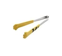 Pince Cuisine Pinces à aliments, pinces repas, barbecue en acier inoxydable, sandwich, ustensiles de cuisine pour Cuisson(Yellow,18.2cm 3.2cm)
