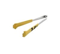 Pince Cuisine Pinces à nourriture mignonnes en acier inoxydable, pinces repas de dessin animé, barbecue, sandwich, ustensiles cuisine(Yellow,23.5cm 4.7cm)