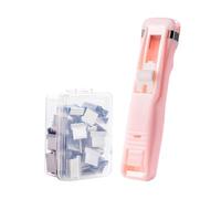 Pince D'agrafeuse À Pousser Réutilisable-distributeur De Clips De En Acier Inoxydable, Outil D'organisation De Documents Durable, Kit D'école À Domicile Portable | Ensemble De Clips D'agrafeus