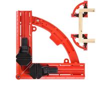 Pince d'angle pour travail du bois - Multi-angle 30 à 90 degrés Clip réglable - Outil de fixation de positionnement solide - Support droit durable - Lampe précise pour armoires, étagères, cadre