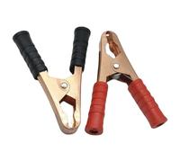 Pince de batterie de voiture - Pinces crocodiles isolées 100 A | 2 pinces de chargeur de batterie de rechange, pinces à ressort en métal, lampes robustes plaquées cuivre de 108 mm pour voiture, bateau