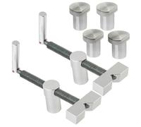 Pince de bureau pour le travail du bois, accessoire d'établi multifonction avec mécanisme de fixation rapide, construction en alliage d'aluminium, option D argent/rouge