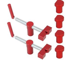 Pince de bureau pour le travail du bois, accessoire d'établi multifonction avec mécanisme de fixation rapide, construction en alliage d'aluminium, option F argent/rouge