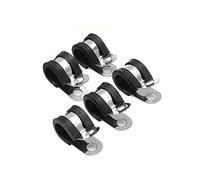 Pince de câble en acier inoxydable de 19mm, pinces de câble en métal rembourré en caoutchouc durable pour l'installation de tubes/tuyaux ou câbles métalliques 5PCS