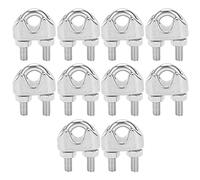 Pince De Câble En Inox 10pcs, 5/16 Pouce M8, Serre - Câble Mors en U - Résistance À La Corrosion, Installation Extérieure Sécurisée, Pour Cordage Et Câbles 8mm