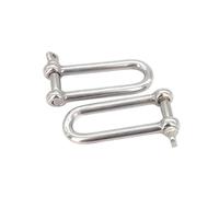 Pince de charge à manille longue en acier inoxydable 304, M4 M5 M6 M8 M10 for chaînes, corde levage, paracorde, survie for Camping plein air pour le gréement résistant, transportant(M5-2Pcs)